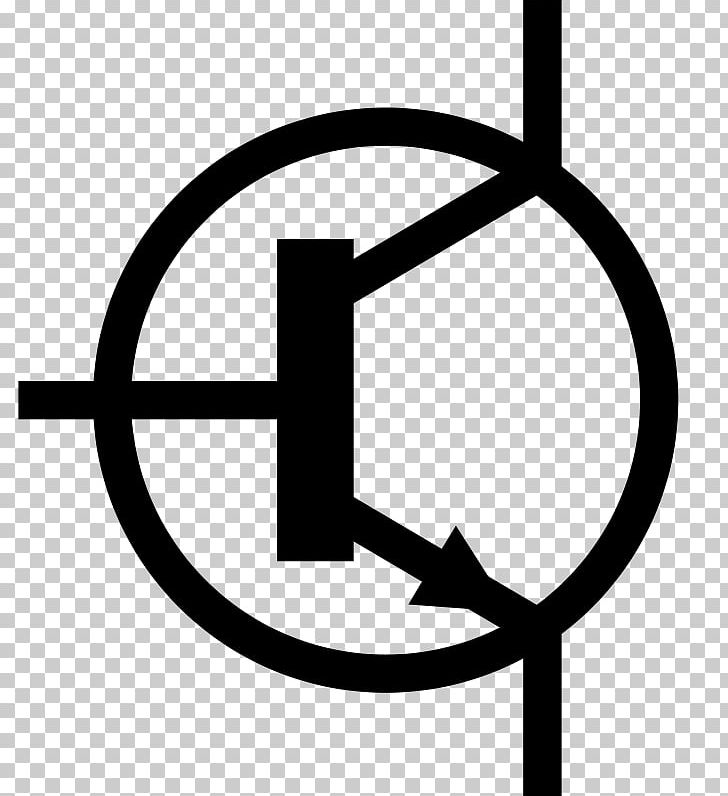 Transistor Electronic Symbol NPN Electronic Component PNG, Clipart, Area, Bipolar Junction Transistor, Black And White, Circle, Computer Icons Free PNG Download