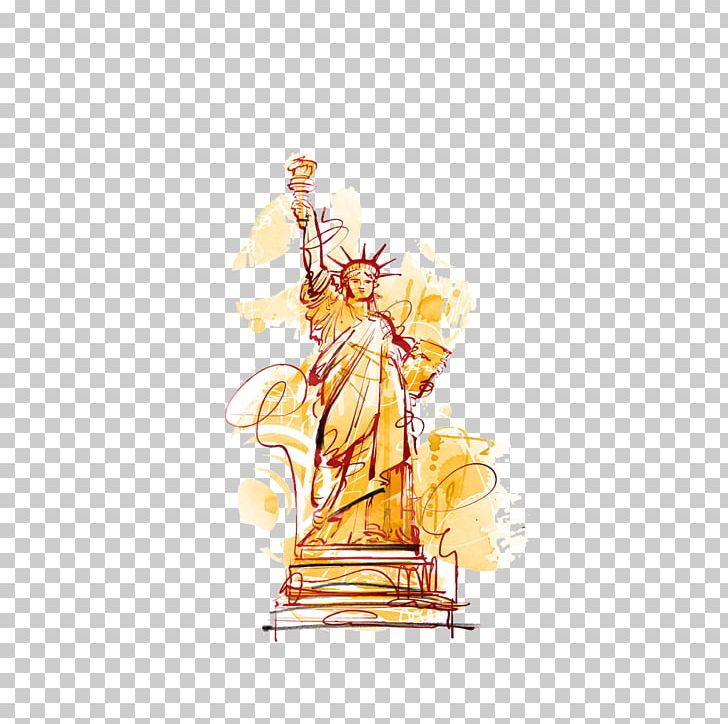Statue Of Liberty Watercolor Painting Cartoon Illustration PNG, Clipart, Art, Computer Wallpaper, Encapsulated Postscript, Grap, Illustrator Graphic Styles Free PNG Download
