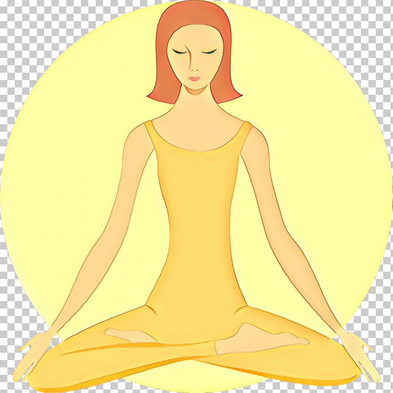 Yoga Physical Fitness Meditation Yellow Sitting PNG, Clipart, Kneeling, Meditation, Neck, Physical Fitness, Sitting Free PNG Download