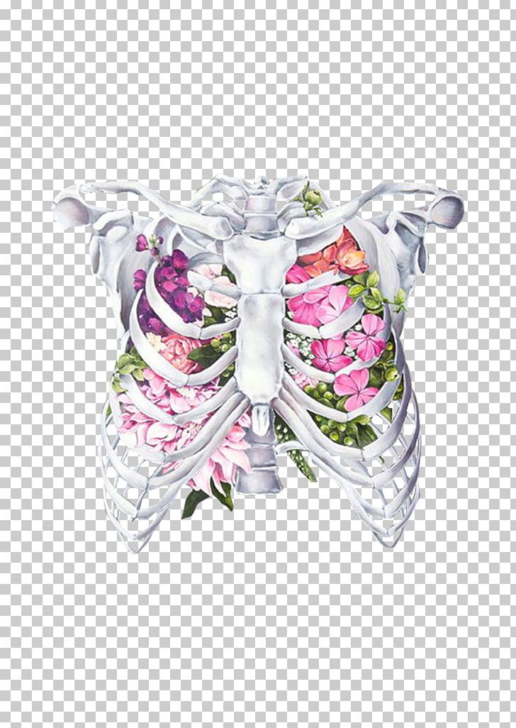 Anatomy Rib Cage Flower Human Body Drawing PNG, Clipart, Art, Artist, Butterfly, Creative Background, Creative Graphics Free PNG Download