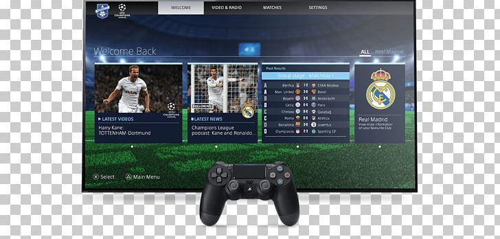 UEFA Champions League PlayStation 4 UEFA Super Cup Real Madrid C.F. PNG, Clipart, Dualshock, Dualshock 4, Electronic Device, Electronics, Football Free PNG Download