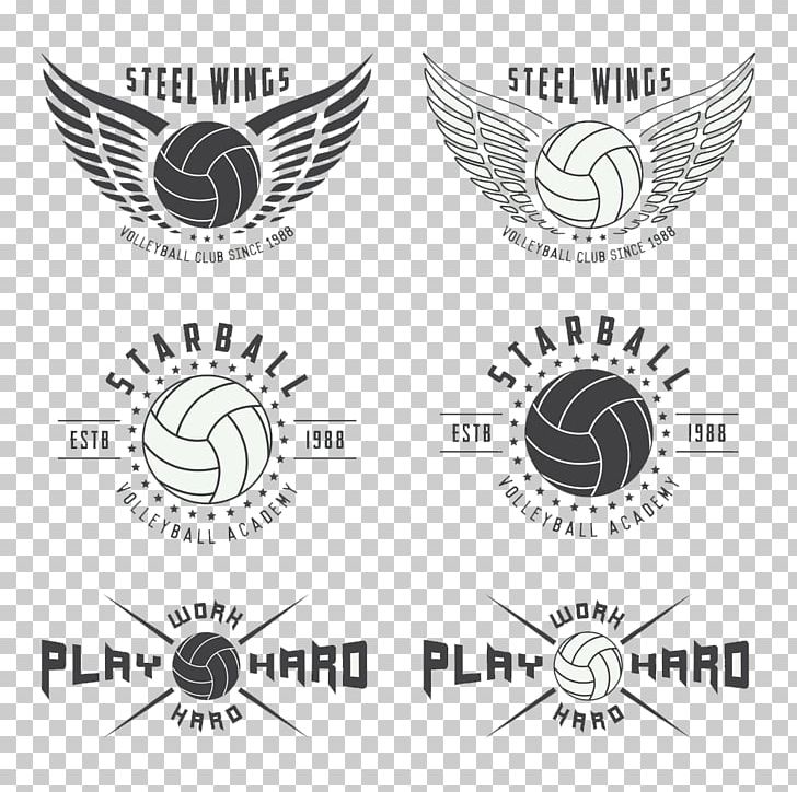 Volleyball Logo Illustration PNG, Clipart, 123rf, Angel Wings, Ball Game, Black And White, Cartoon Free PNG Download