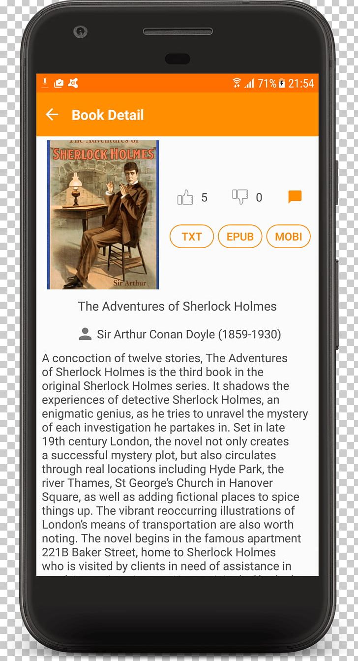 Sherlock Holmes Smartphone Aesop's Fables Gallery Wrap Moby-Dick PNG, Clipart,  Free PNG Download