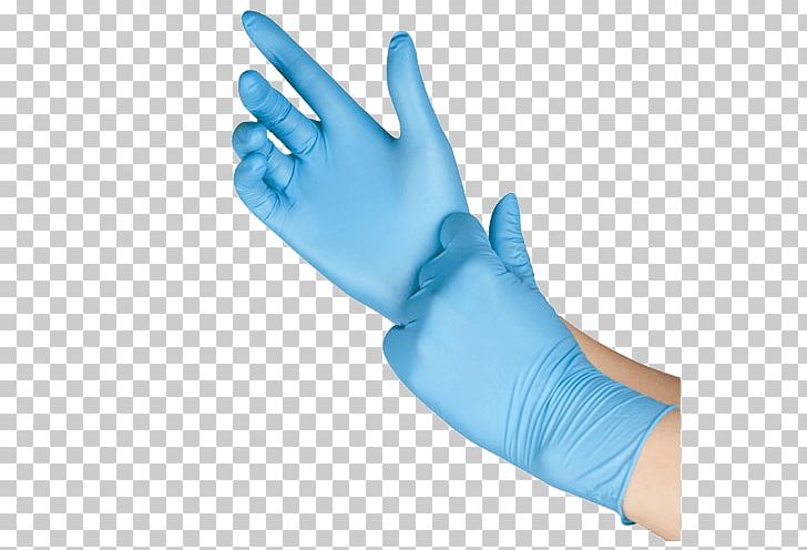 Medical Glove Nitrile Rubber Latex PNG, Clipart, Blue, Disposable, Finger, Glove, Gloves Free PNG Download