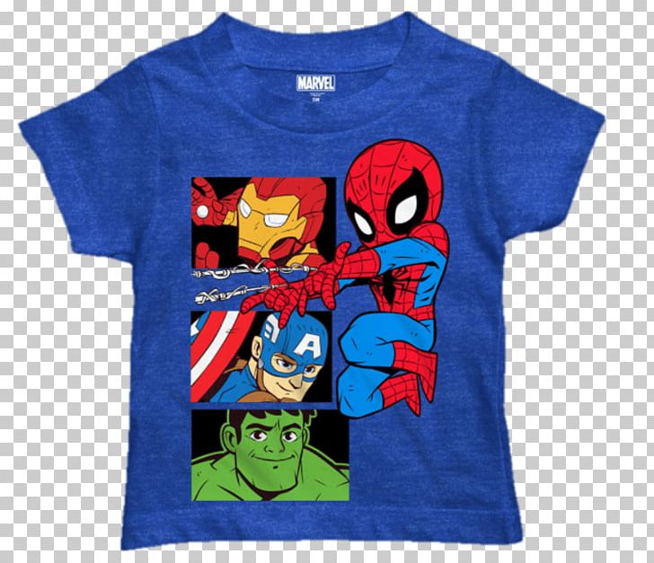 T-shirt Spider-Man Superhero Iron Man Hulk PNG, Clipart, Active Shirt, Baby Toddler Clothing, Black Marvel, Blue, Clothing Free PNG Download