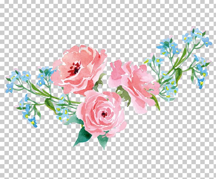 Garden Roses Pink Illustration PNG, Clipart, Blue, Blue Flower, Color, Cut Flowers, Decoration Free PNG Download