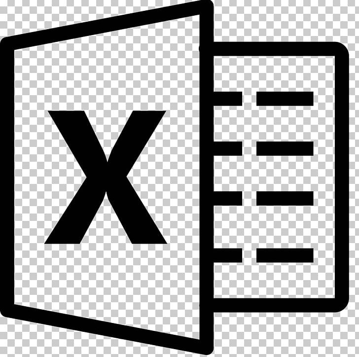 Microsoft Excel Computer Icons Microsoft Office PNG, Clipart, Angle, Area, Black, Black And White, Brand Free PNG Download