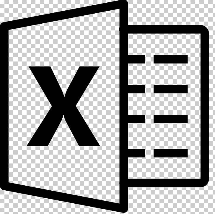 Microsoft Excel Computer Icons Microsoft Office PNG, Clipart, Angle, Area,  Black, Black And White, Brand Free