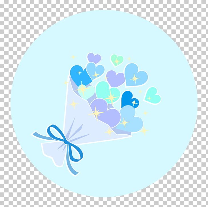 Bouquet Of Heart Blue Purple With Round Background PNG, Clipart, Aqua, Art, Azure, Blue, Circle Free PNG Download
