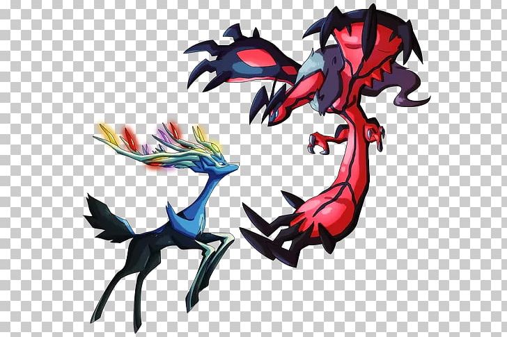 Pokémon X And Y Pokémon GO Xerneas And Yveltal PNG, Clipart, Art, Dragon, Drawing, Fictional Character, Game Freak Free PNG Download