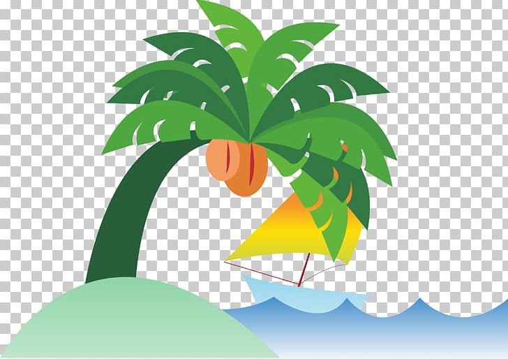 Sea Coconut Flat Design Cartoon PNG, Clipart, Beach, Beach Party, Beach Vector, Computer Wallpaper, Graphic Design Free PNG Download