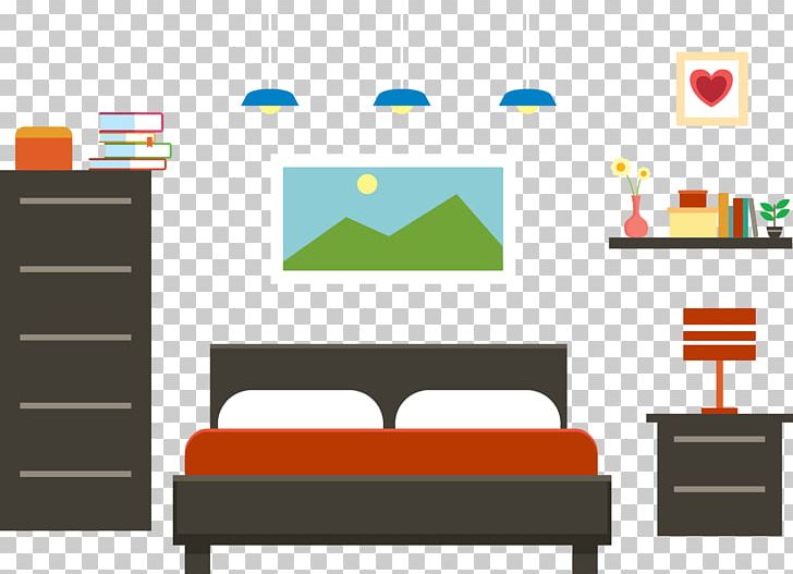 Bedroom Graphic Design PNG, Clipart, Adobe Illustrator, Angle, Encapsulated Postscript, Euclidean, Furniture Free PNG Download