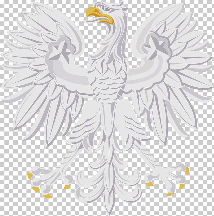 Coat Of Arms Of Poland Polish People's Republic Eagle PNG, Clipart, Animals, Beak, Bird, Bird Of Prey, Chicken Free PNG Download