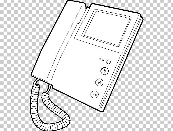 Telephone VoIP Phone Drawing PNG, Clipart, Angle, Area, Black And White, Corded Phone, Drawing Free PNG Download