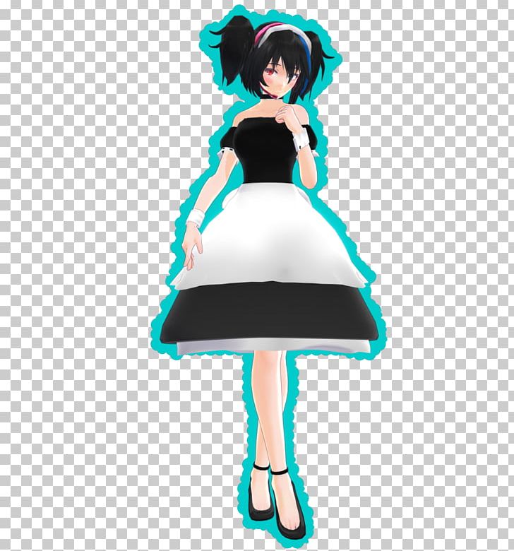 MikuMikuDance French Maid Hatsune Miku Vocaloid PNG, Clipart, Anime, Black Hair, Catgirl, Computer Wallpaper, Deviantart Free PNG Download