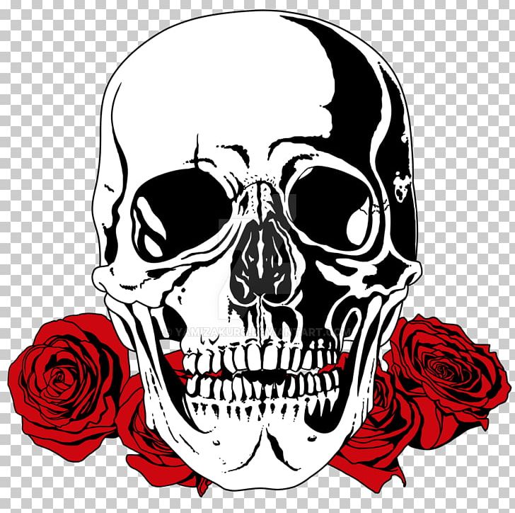 Skull T-shirt Bone Drawing Rose PNG, Clipart, Art, Bone, Calvaria, Desktop Wallpaper, Drawing Free PNG Download