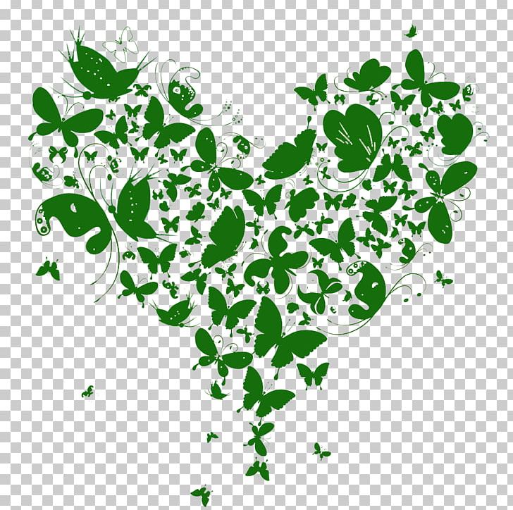 Butterfly Heart Illustration PNG, Clipart, Area, Art, Background, Branch, Decoration Free PNG Download