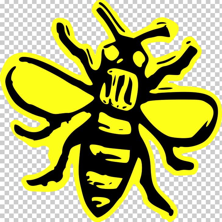 Manchester Bees Dodgeball Club Honey Bee Insect PNG, Clipart, Africanized Bee, Artwork, Bee, Black And White, Club Free PNG Download