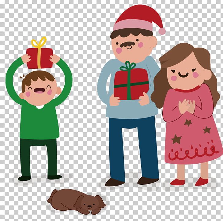 Christmas Family PNG, Clipart, Art, Child, Christmas, Christmas Gifts, Christmas Tree Free PNG Download
