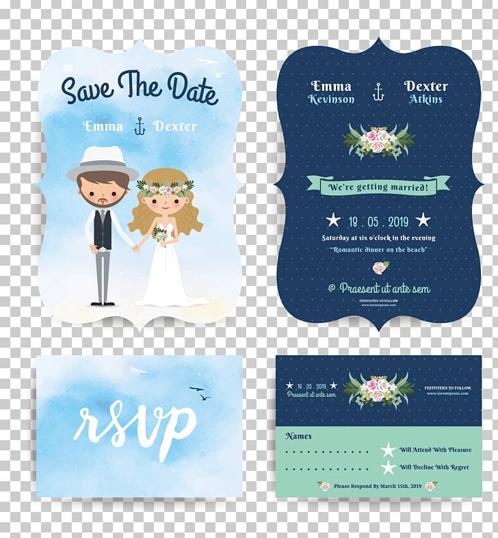 Wedding Invitation PNG, Clipart, Blue, Brand, Bride, Bride And Groom, Cartoon Free PNG Download