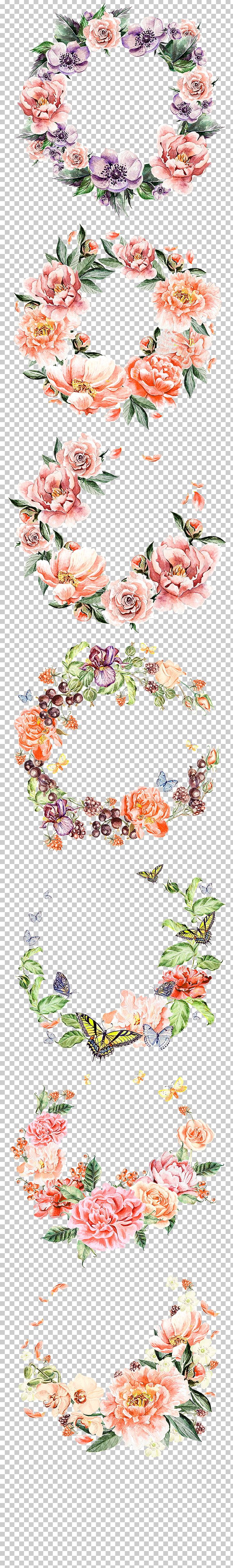 Wreath Flower Bouquet PNG, Clipart, Art, Bor, Border Frame, Border Texture, Certificate Border Free PNG Download