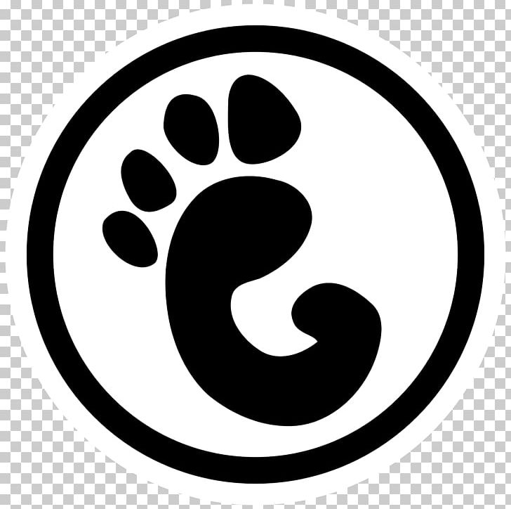 GNOME Logo Linux GNU PNG, Clipart, Area, Black, Black And White, Cartoon, Circle Free PNG Download