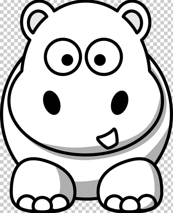 Hippopotamus Black And White Cartoon PNG, Clipart, Black And White, Cartoon, Circle, Coloring Book, Drawing Free PNG Download