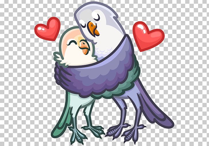 Lovebird Sticker Telegram VKontakte PNG, Clipart, Art, Artwork, Beak, Bird, Chicken Free PNG Download