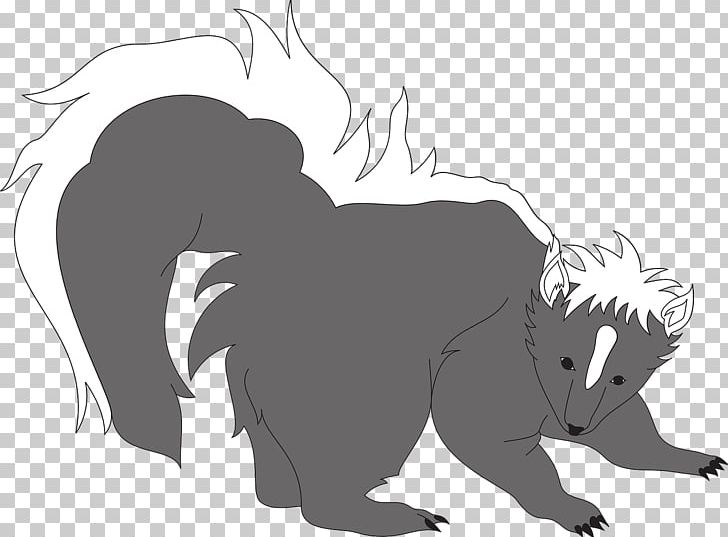 Skunk Black And White PNG, Clipart, Animals, Art, Big Cats, Black, Carnivoran Free PNG Download