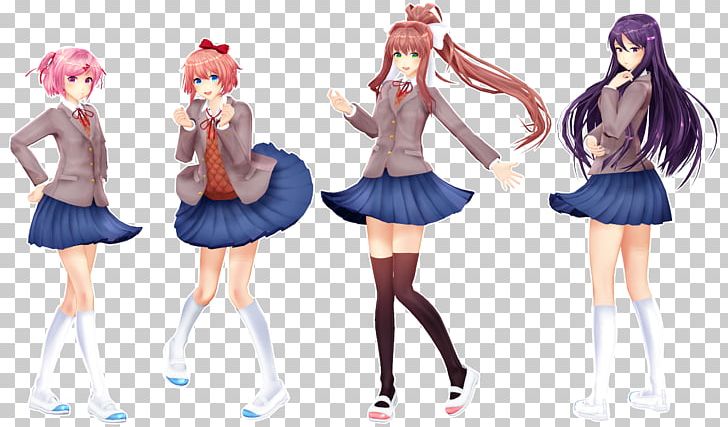 Doki Doki Literature Club! Team Salvato VRChat Protagonist PNG, Clipart, Action Figure, Anime, Art, Chibi, Clothing Free PNG Download