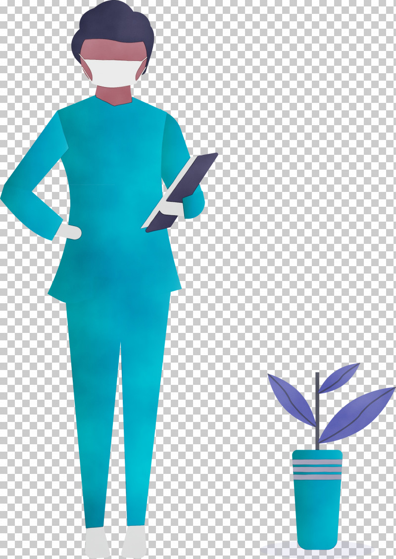 Turquoise Uniform Costume PNG, Clipart, Costume, International Nurses Day, Medical Worker Day, Nurse, Paint Free PNG Download
