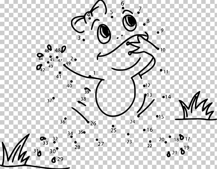 Frog Connect The Dots Coloring Book Game Child PNG, Clipart, Animals, Black, Cartoon, Child, Computer Free PNG Download