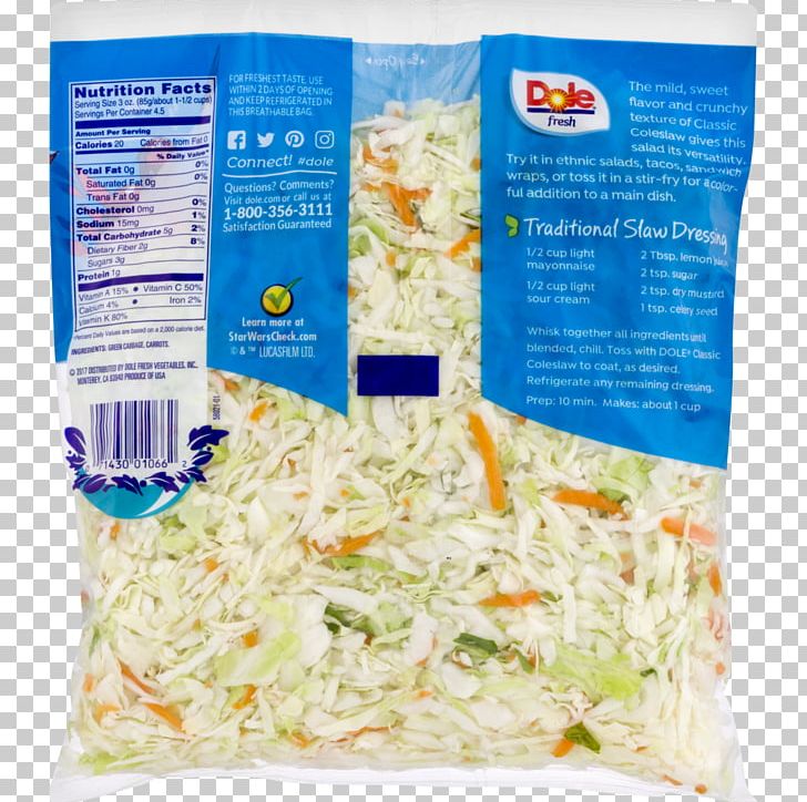 Coleslaw Nutrition Facts Label Calorie Salad Dole Food Company PNG, Clipart, Basmati, Calorie, Classic, Coleslaw, Commodity Free PNG Download