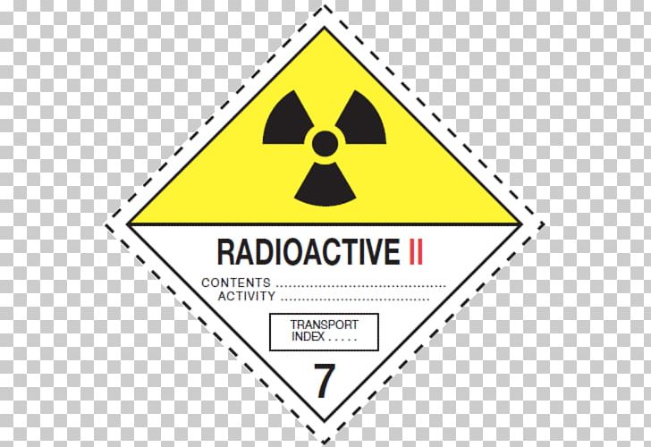 HAZMAT Class 7 Radioactive Substances Dangerous Goods Warning Label Paper PNG, Clipart, Angle, Area, Brand, Dangerous Goods, Diagram Free PNG Download