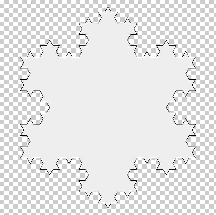 Koch Snowflake Fractal Curve PNG, Clipart, Black, Black And White, Border, Cantor Set, Curve Free PNG Download