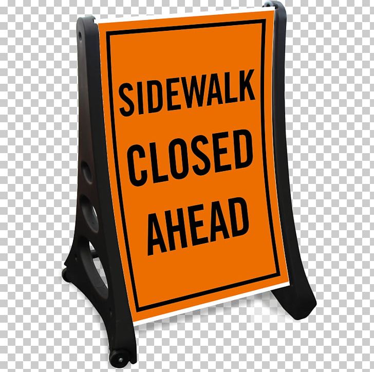 Sidewalk Traffic Sign Pedestrian Crossing Road Closed PNG, Clipart, Brand, Closed, Orange, Others, Pedestrian Free PNG Download