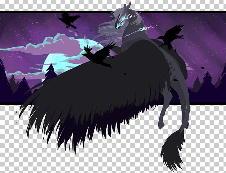 Horse The Raven Illustration Artist Purple PNG, Clipart, Art, Artist, Deviantart, Feather, Fictional Character Free PNG Download