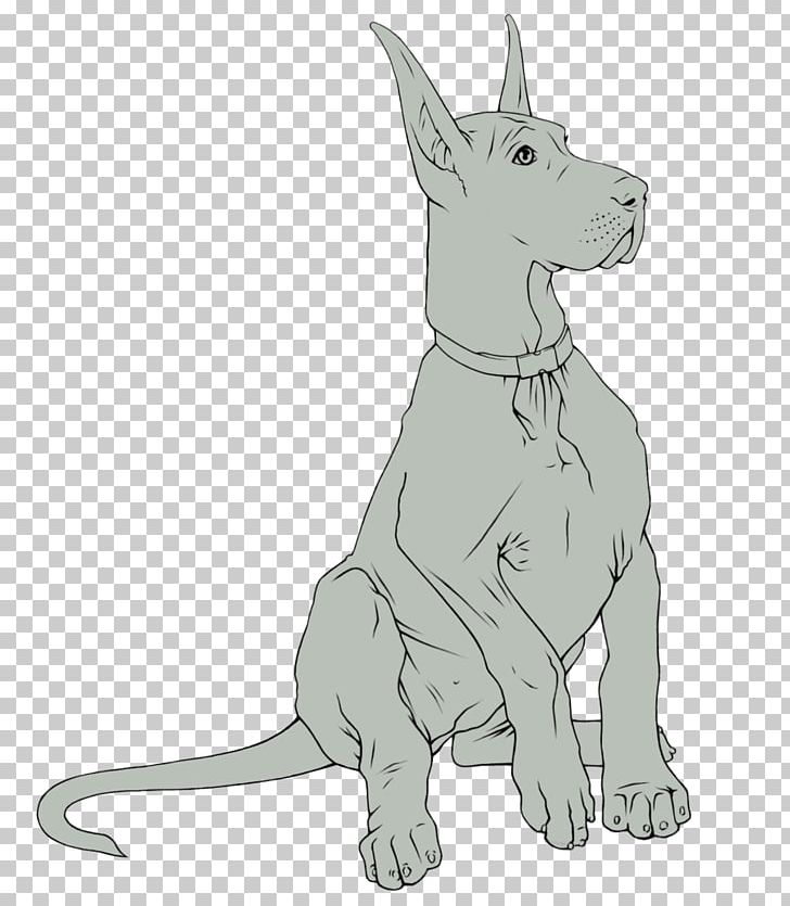 Dog Breed Great Dane Puppy Line Art Coat PNG, Clipart, Animals, Black And White, Breed, Carnivoran, Coat Free PNG Download