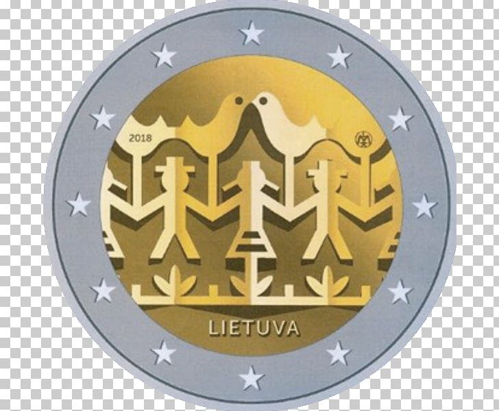 Lithuanian Song Festival 2 Euro Coin 2 Euro Commemorative Coins PNG, Clipart, 2018, Baltic States, Brand, Clock, Coin Free PNG Download