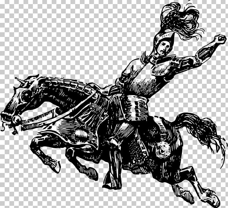 Thoroughbred Equestrian Knight PNG, Clipart, Art, Black And White, Black Knight, Chariot, Drawing Free PNG Download