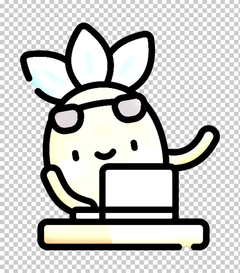 Laptop Icon Pineapple Character Icon Actions Icon PNG, Clipart, Actions Icon, Blackandwhite, Cartoon, Coloring Book, Finger Free PNG Download