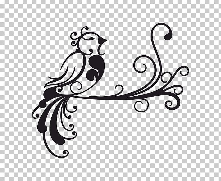 Wall Decal Bird Drawing PNG, Clipart, Animals, Bird, Black And White, Body Jewelry, Clip Art Free PNG Download