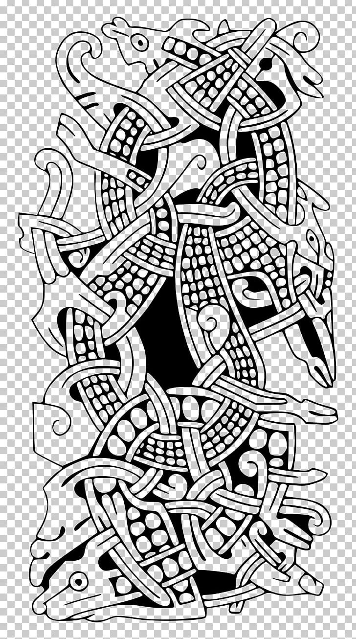 Mammen Style Viking Art Norsemen PNG, Clipart, Art, Black, Black And White, Borre Style, Celtic Art Free PNG Download