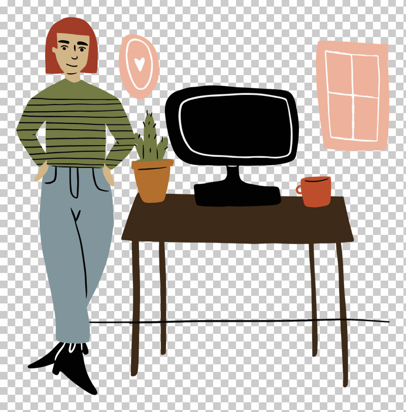 At Home PNG, Clipart, At Home, Behavior, Cartoon, Chair, Desk Free PNG