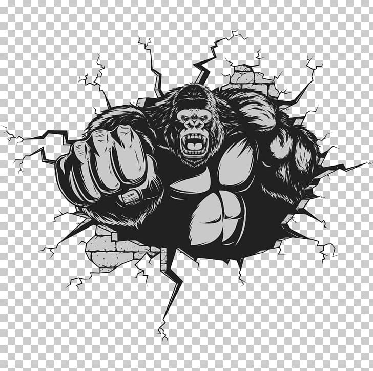 Gorilla Ape King Kong Cartoon PNG, Clipart, Animal, Animal Illustration, Animals, Black, Cartoon Animals Free PNG Download