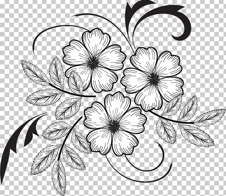 Line art Embroidery Drawing Flower Pattern, flower, white, leaf png | PNGEgg-saigonsouth.com.vn