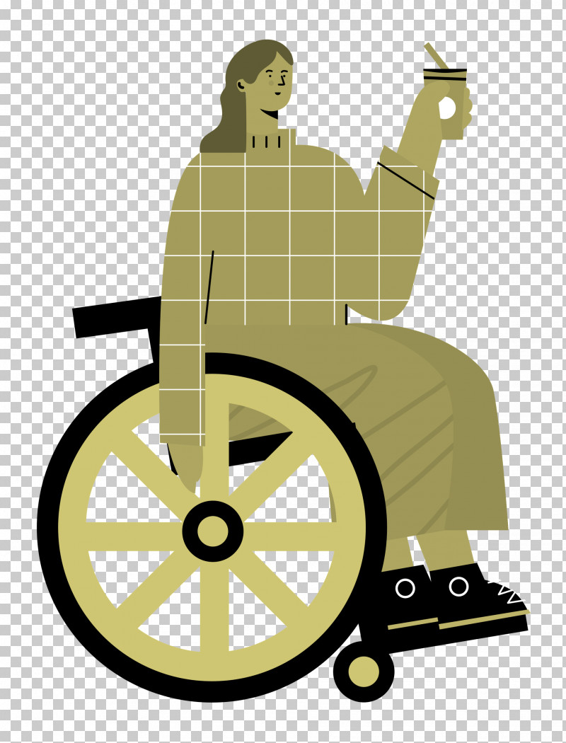 Sitting On Wheelchair Woman Lady PNG, Clipart, Behavior, Cartoon, Human, Lady, Wheelchair Free PNG Download