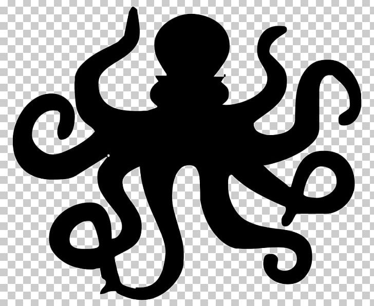 Octopus Squid Animal Silhouettes Drawing PNG, Clipart, Animal Silhouettes, Art, Artwork, Black And White, Cephalopod Free PNG Download