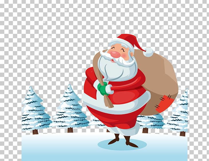 Santa Claus Christmas Gift Euclidean PNG, Clipart, Animation, Christmas Decoration, Fictional Character, Forest, Gift Free PNG Download
