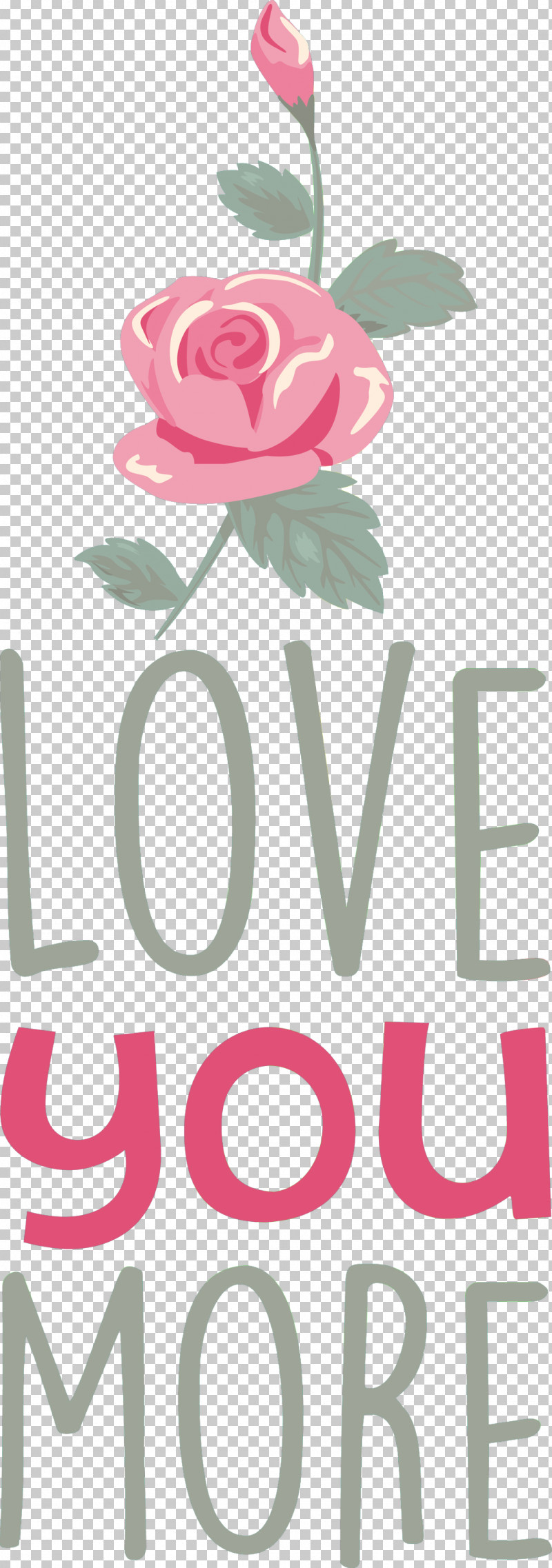 Love You More Valentines Day Valentine PNG, Clipart, Drawing, Flower, Garden Roses, Love You More, Painting Free PNG Download